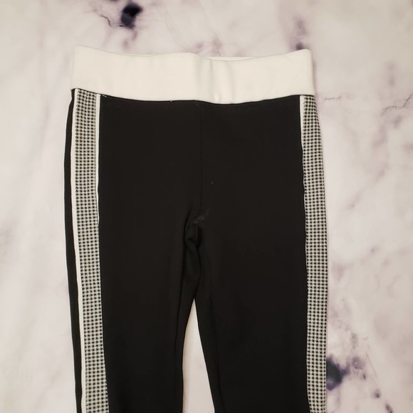 ZARA black with gingham side panel pants XS - Picture 4 of 7